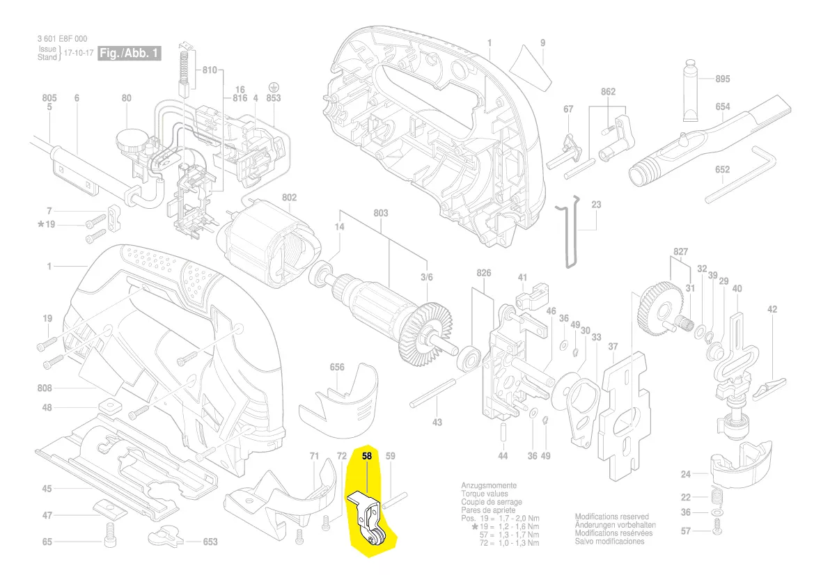 Levier à galet scie-sauteuse GST 90 E / GST 90 BE Bosch